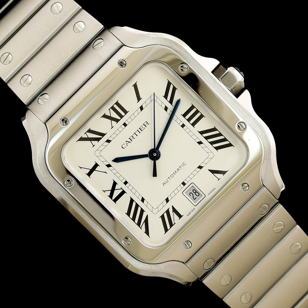 Stainless Steel Pre-Owned Cartier Santos De Cartier Watch