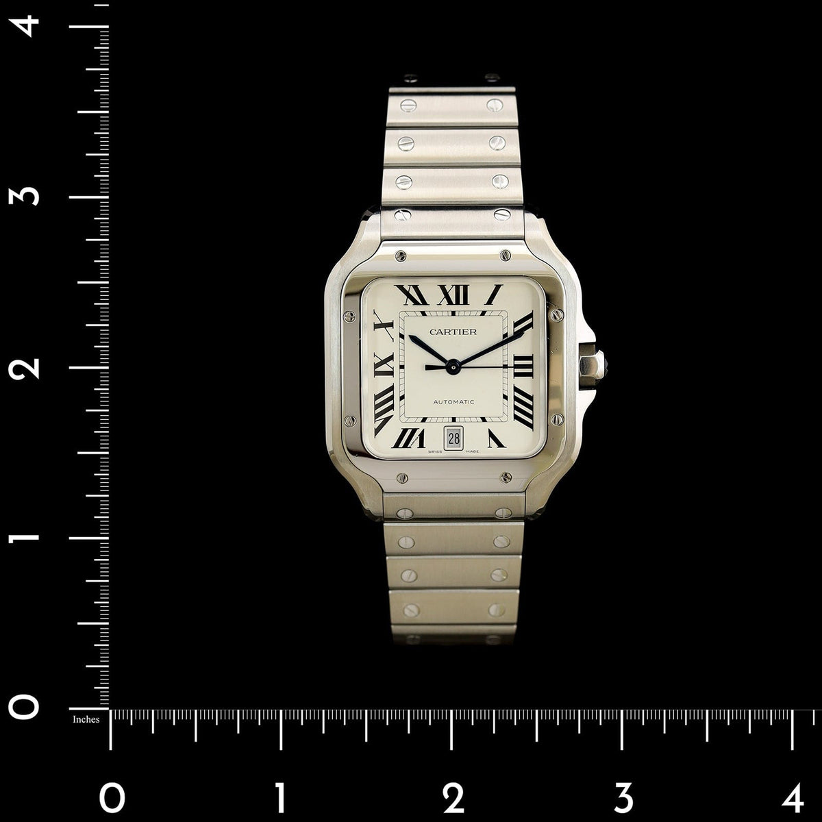 Stainless Steel Pre-Owned Cartier Santos De Cartier Watch