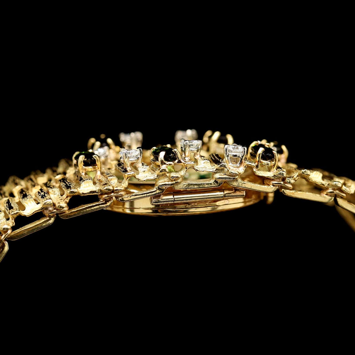 Tishman & Lipp, Ebel 18K Yellow Gold Estate Malachite and Diamond Watch