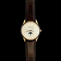 Yellow Gold Pre-Owned Jaeger Le-Coultre Master Ultra-thin Moonphase Watch