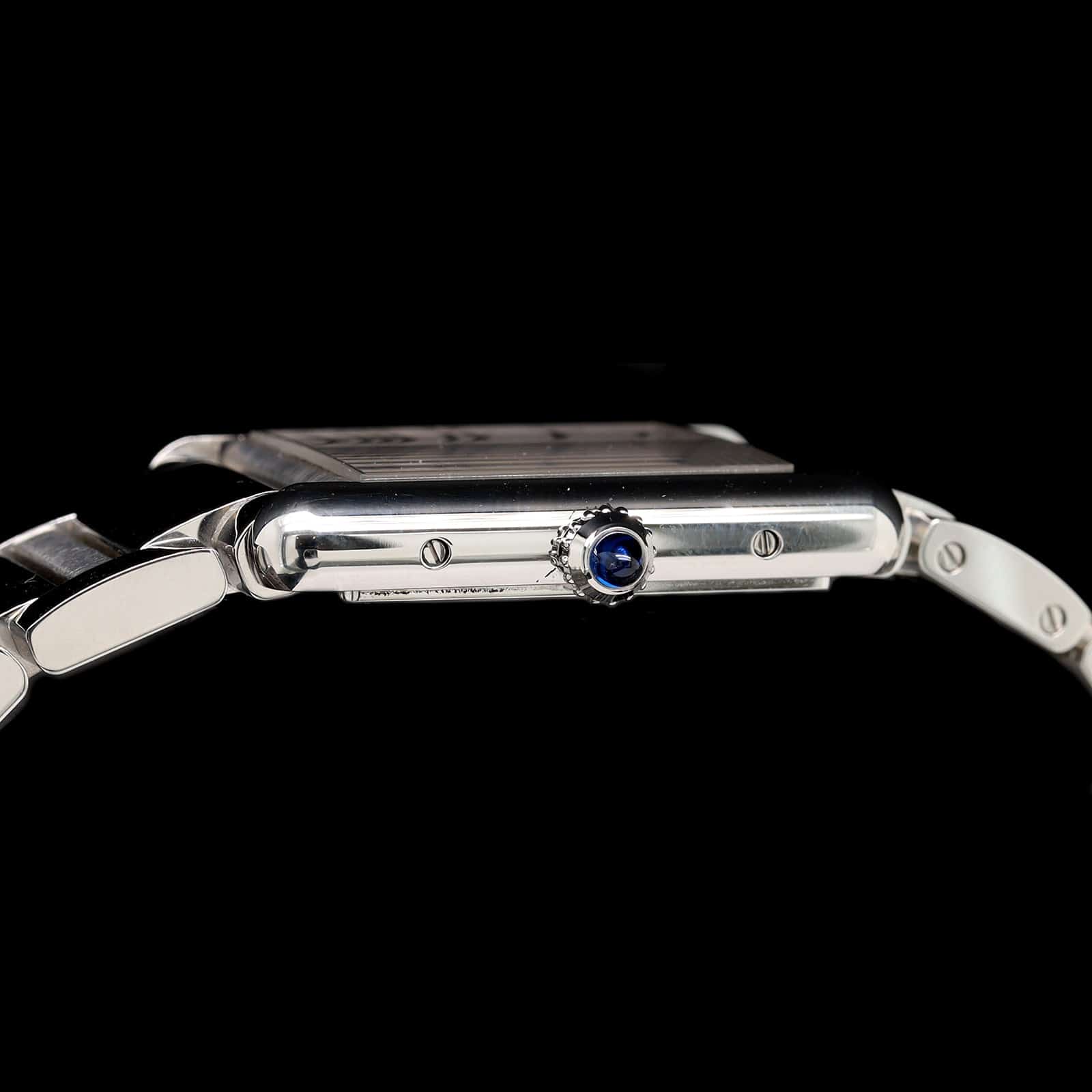 Stainless Steele Pre-Owned Cartier Tank Must Watch L Model