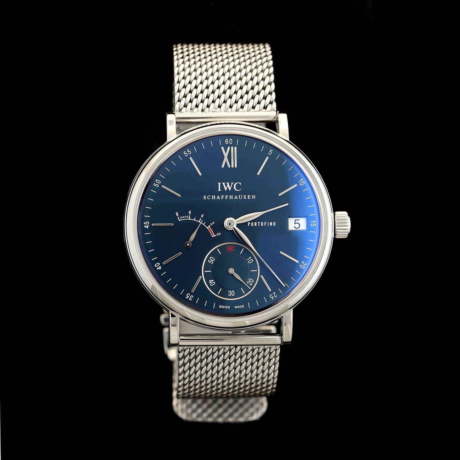 Stainless Steele Pre-Owned IWC Portofino 8-day Watch