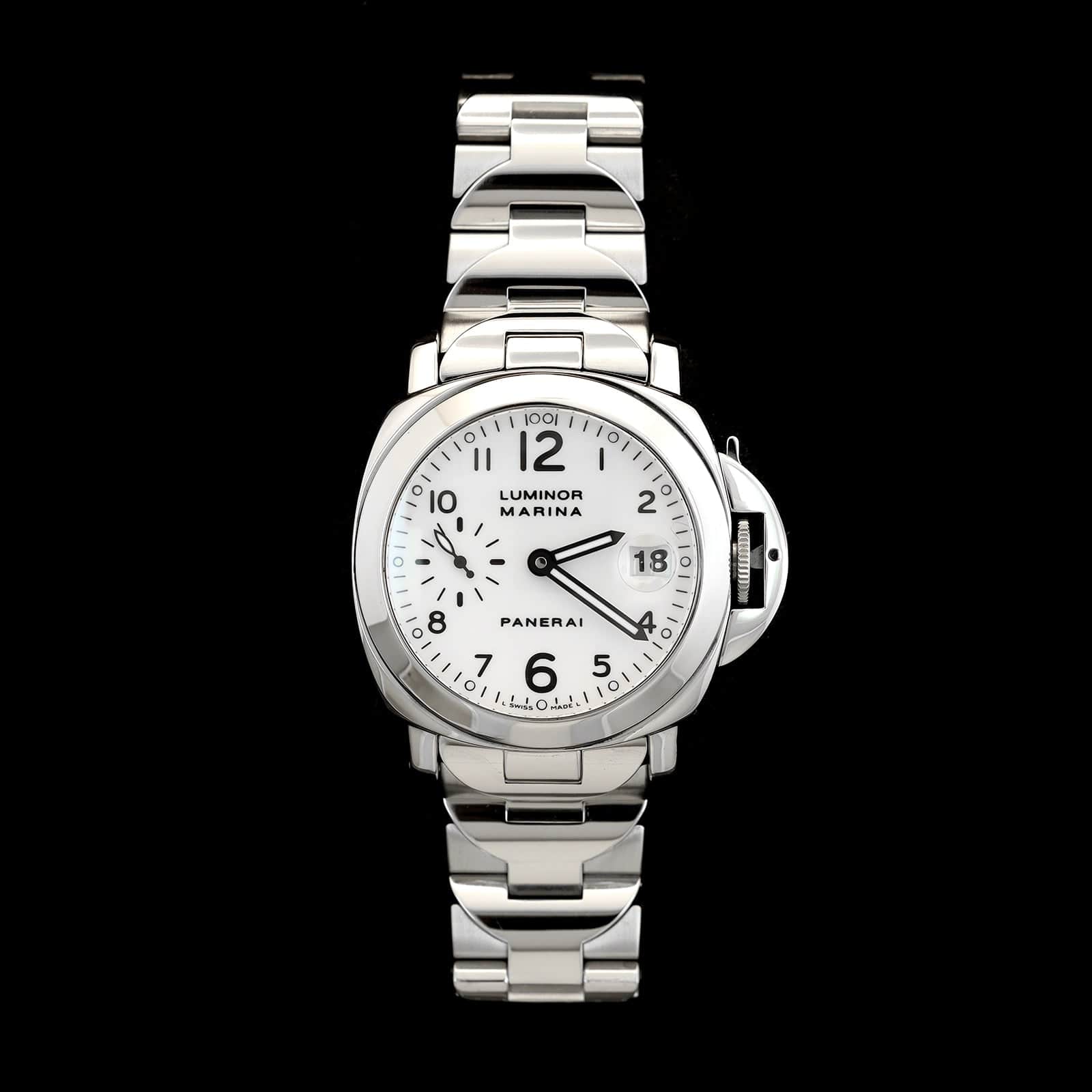 Stainless Steel Pre-Owned Panerai Marina Luminor Watch