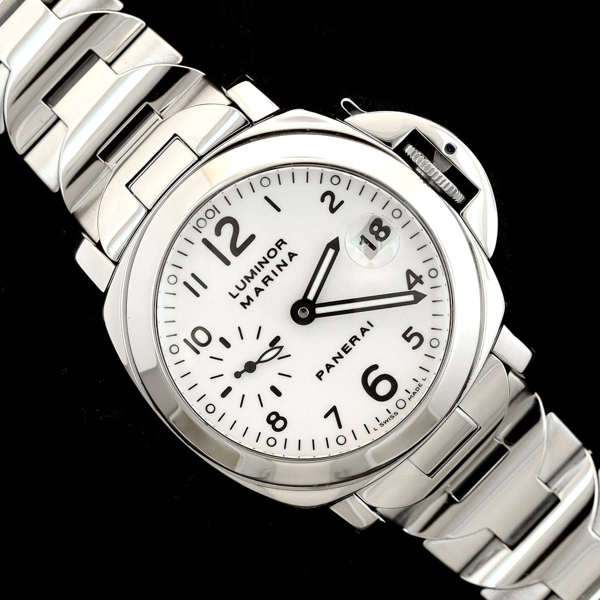 Stainless Steel Pre-Owned Panerai Marina Luminor Watch