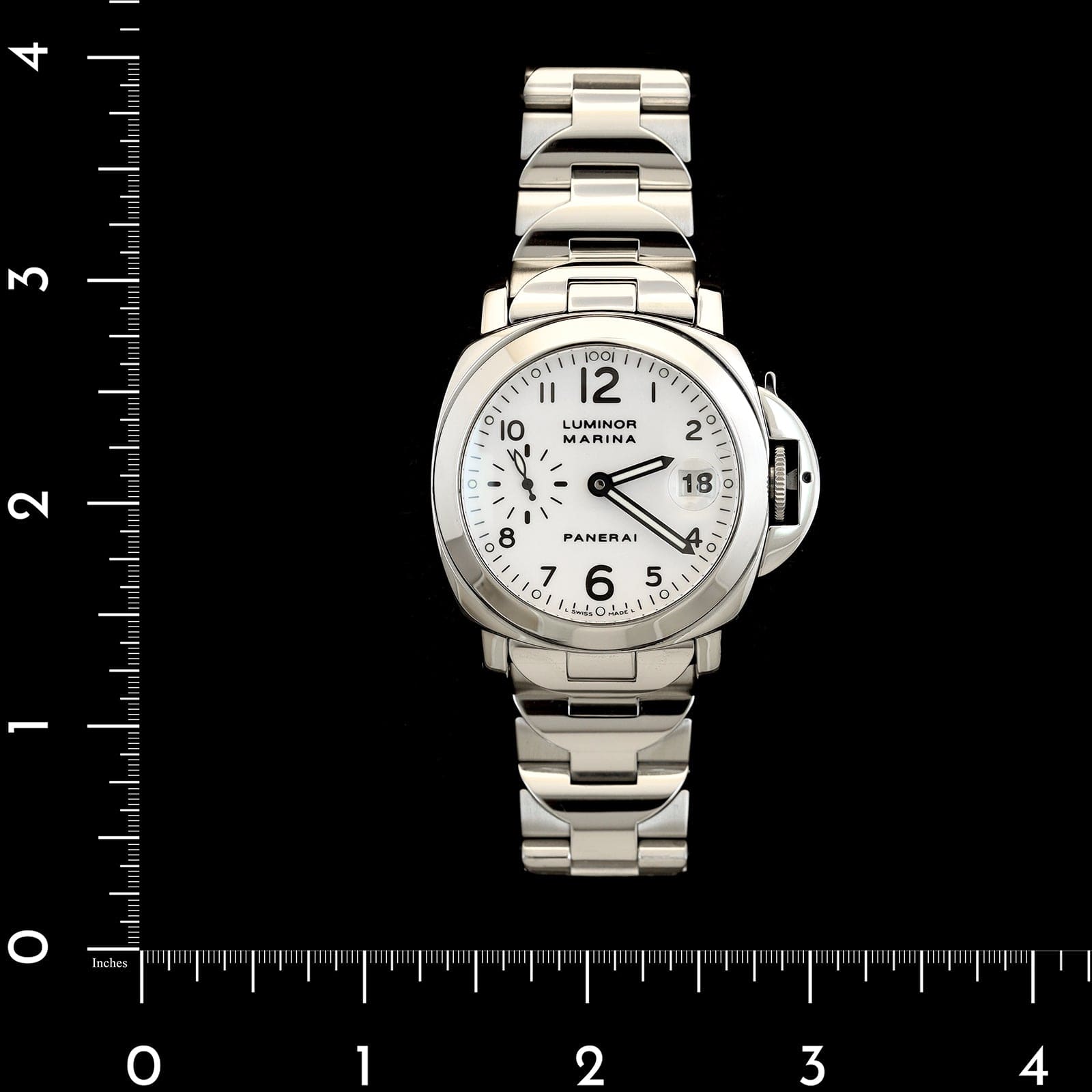 Stainless Steel Pre-Owned Panerai Marina Luminor Watch
