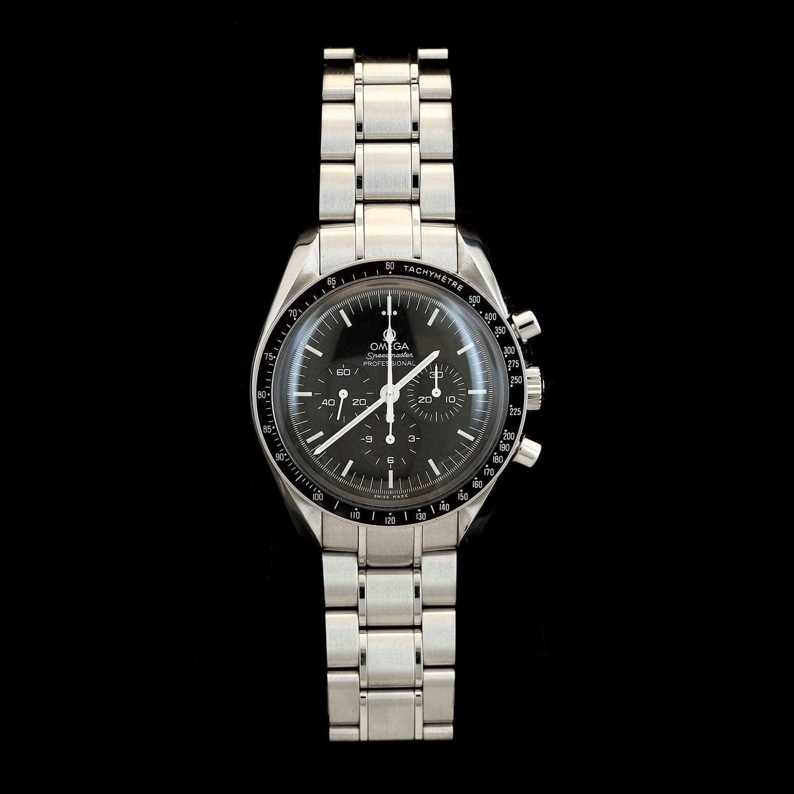 Stainless Steel Pre-Owned Omega Speedmaster Hesalite Watch
