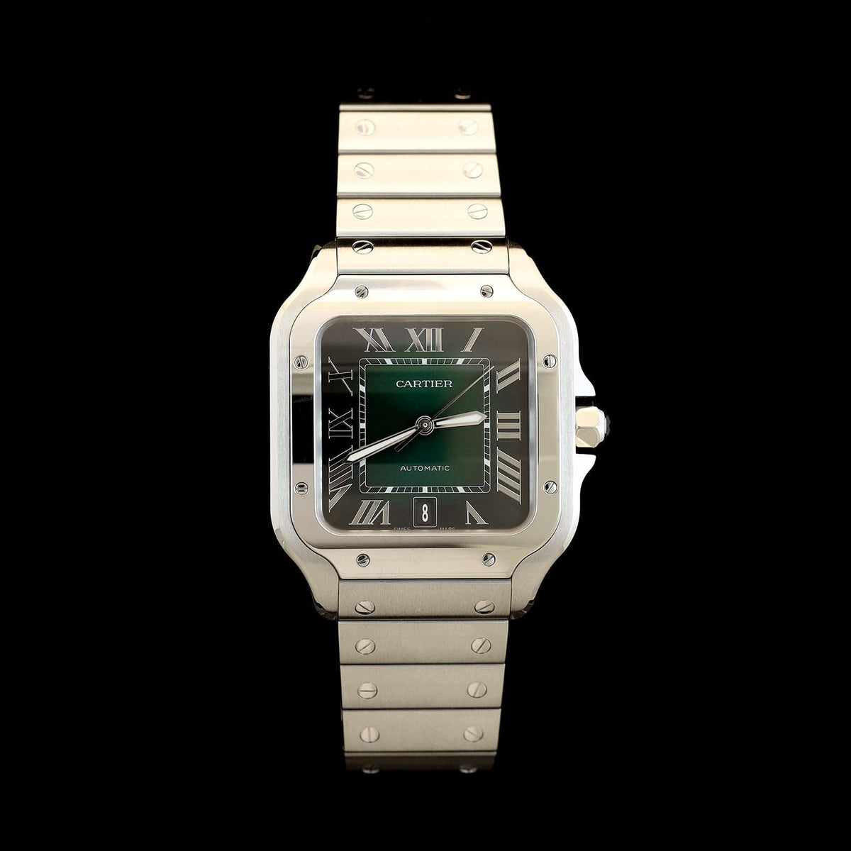 Stainless Steel Pre-Owned Cartier Santos de Cartier Watch