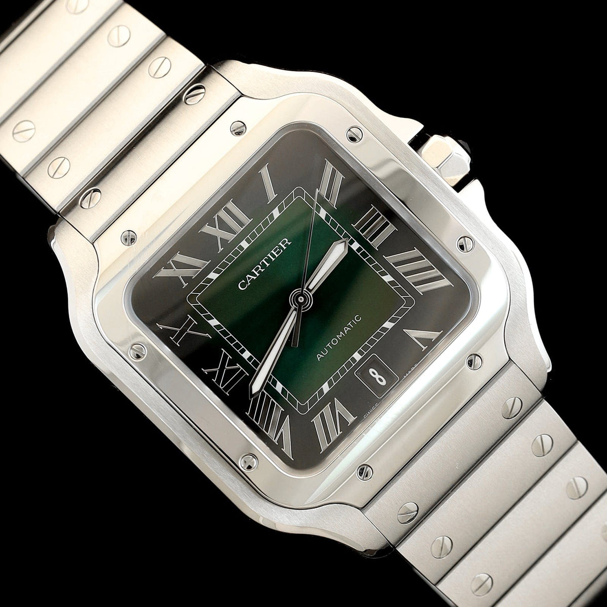 Stainless Steel Pre-Owned Cartier Santos de Cartier Watch