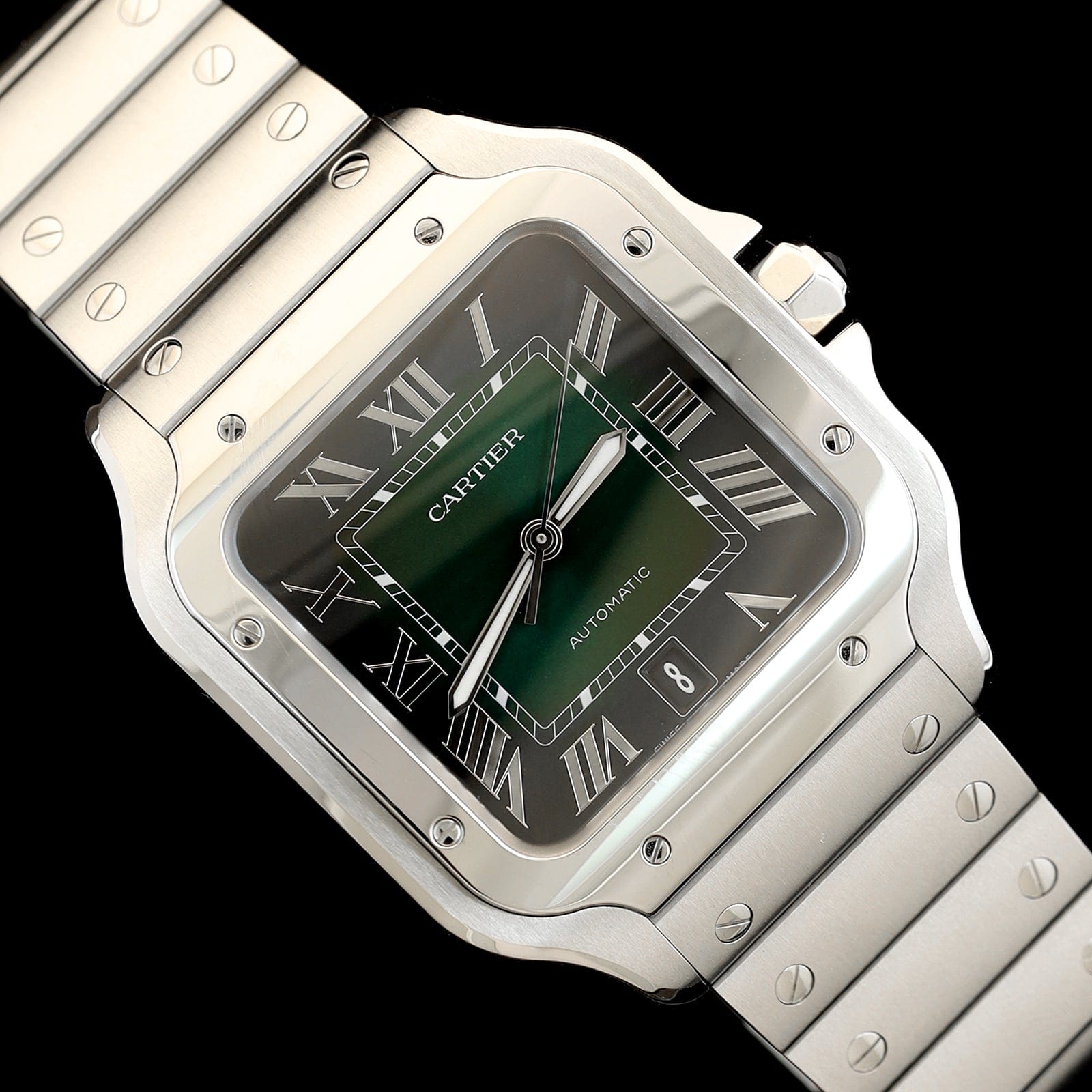 Stainless Steel Pre-Owned Cartier Santos de Cartier Watch