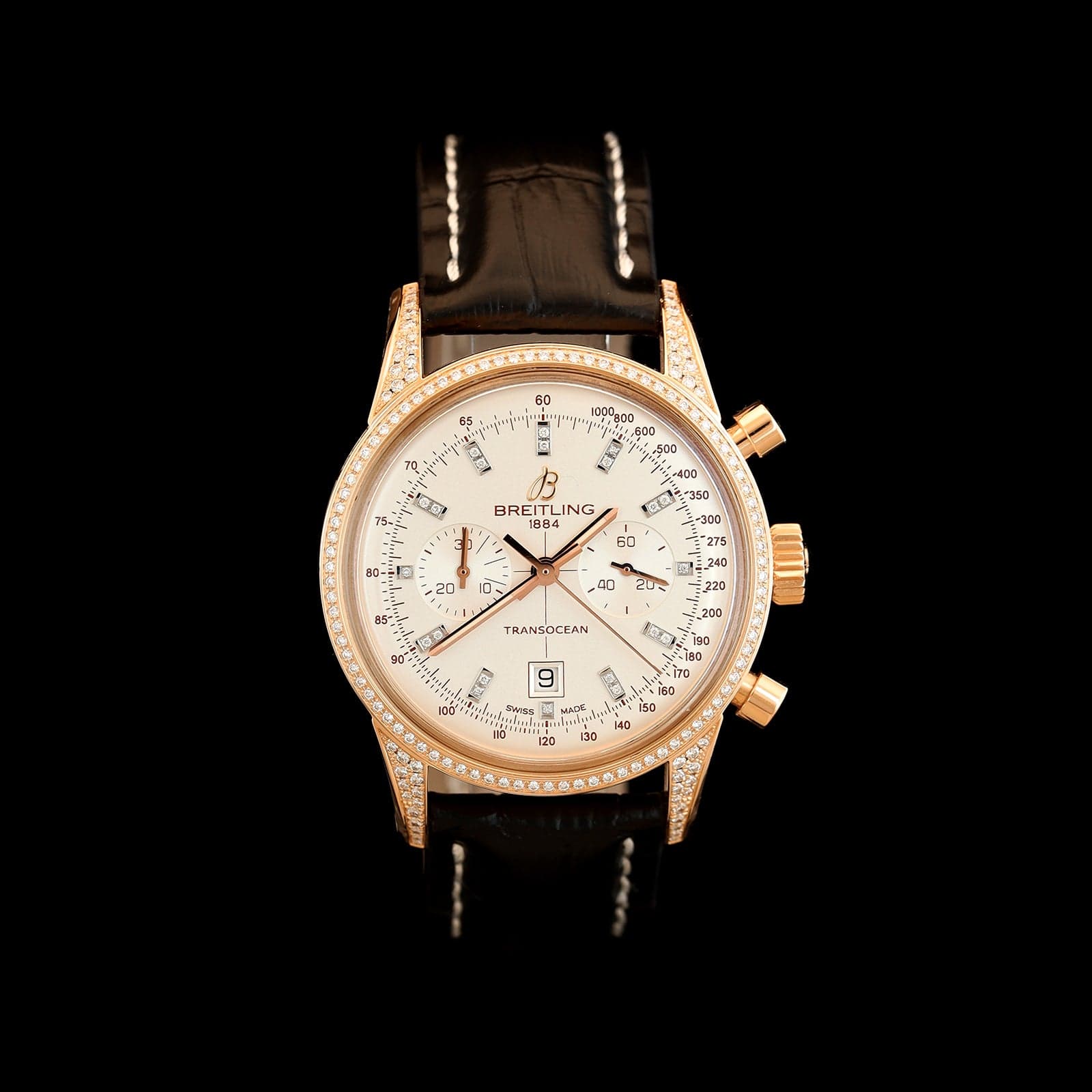 Rose Gold Pre-Owned Breitling Transocean Watch