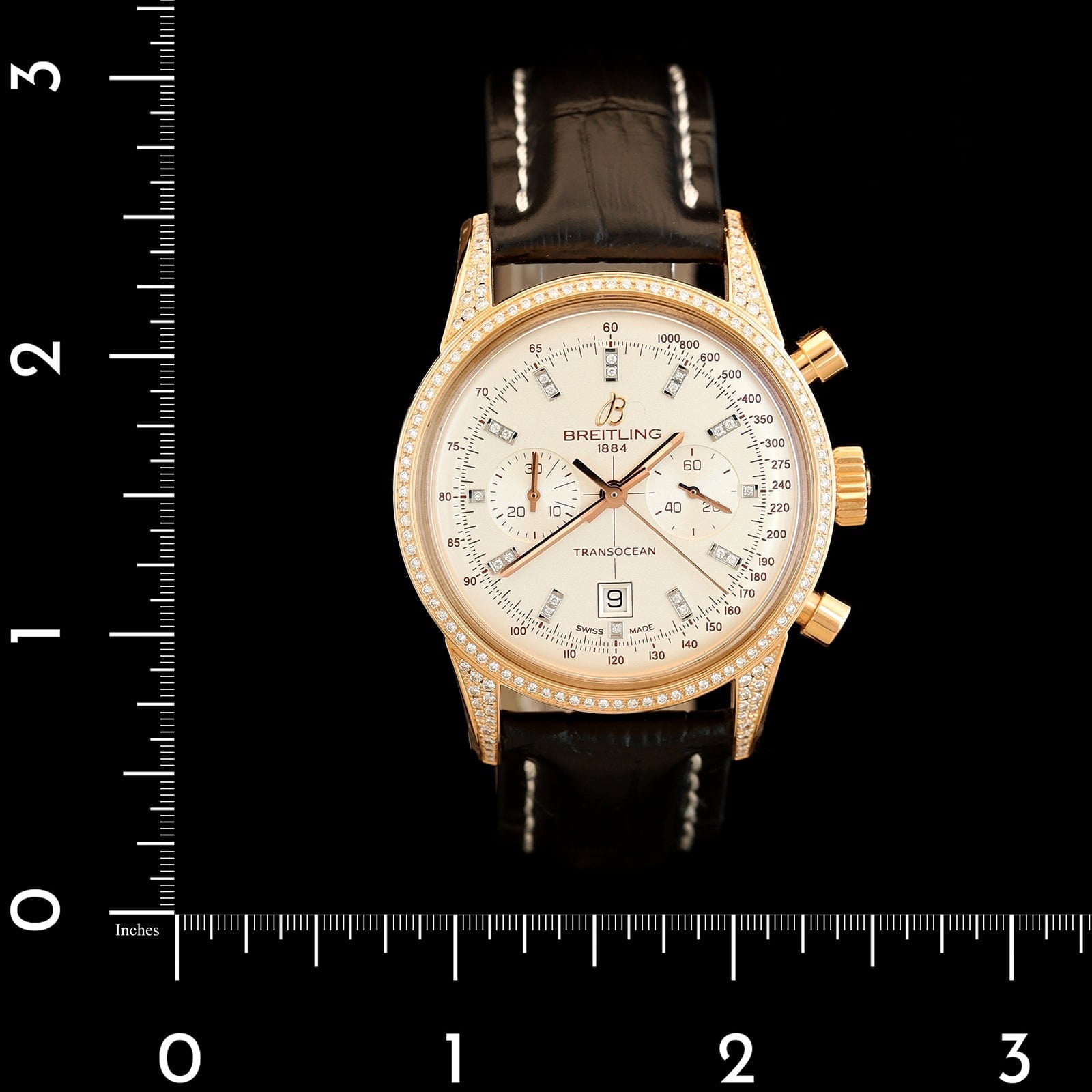 Rose Gold Pre-Owned Breitling Transocean Watch