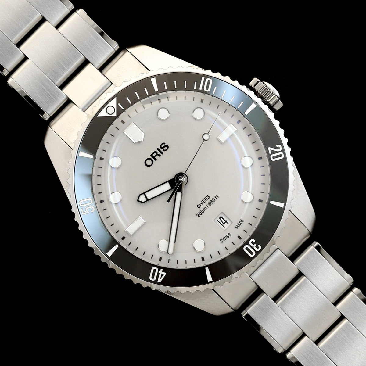 Stainless Steel Pre-Owned Oris Divers Date 39 Estate Watch