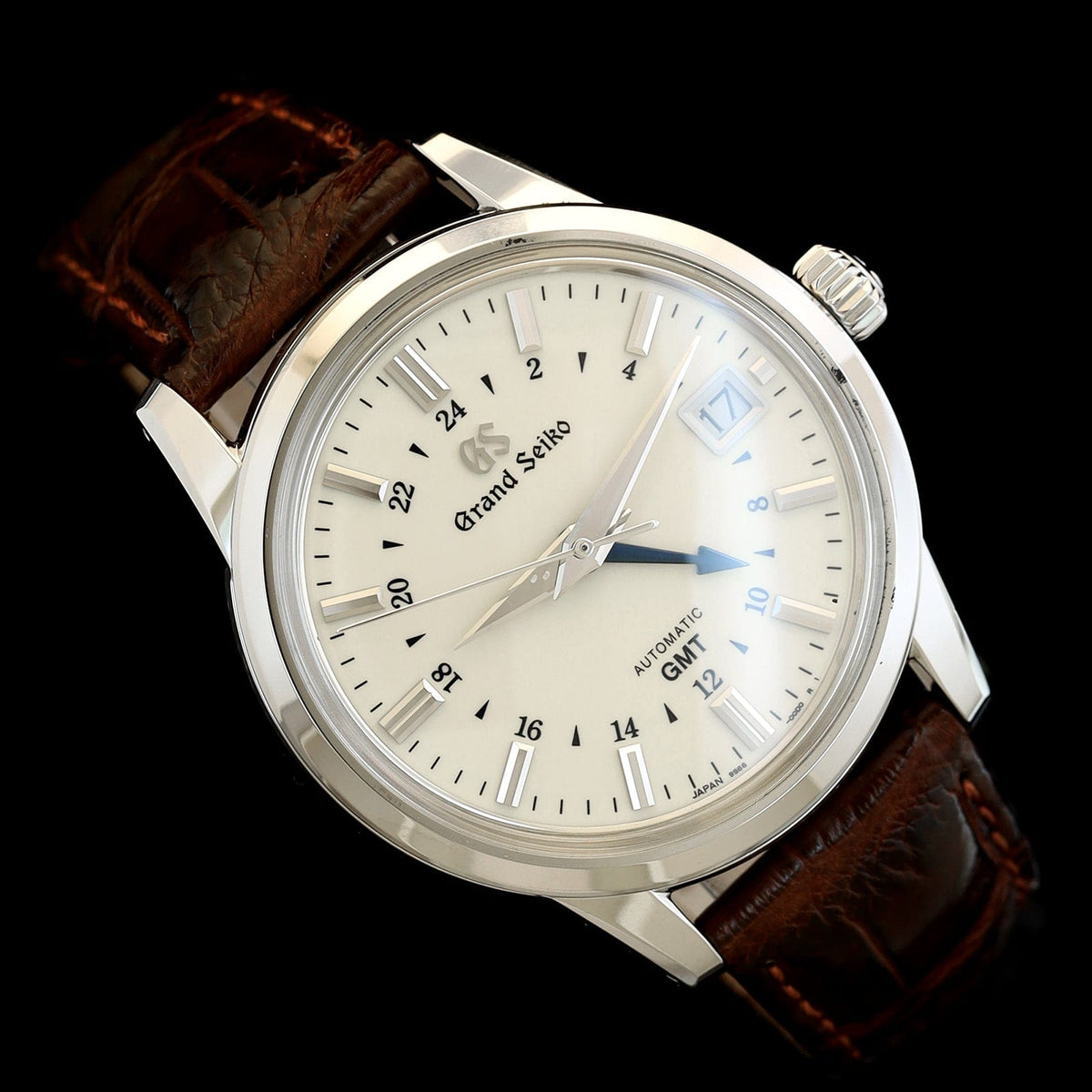 Stainless Steel Pre-Owned Grand Seiko SBGM221G GMT Watch