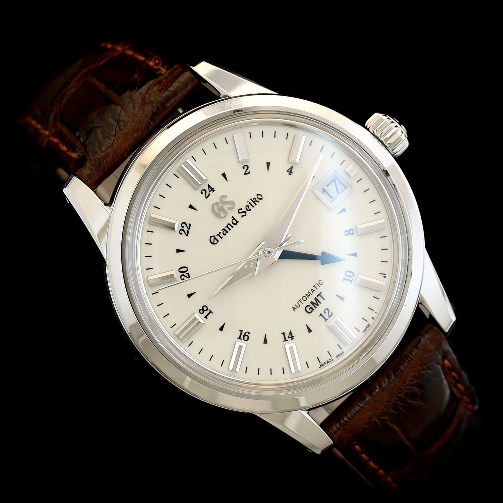 Stainless Steel Pre-Owned Grand Seiko SBGM221G GMT Watch