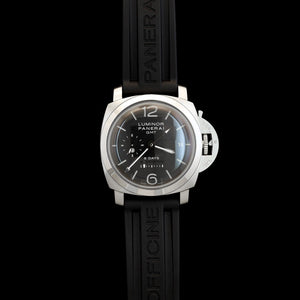 Stainless Steel Pre-Owned Panerai Luminor GMT 8-day Watch