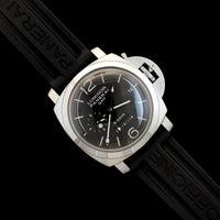 Stainless Steel Pre-Owned Panerai Luminor GMT 8-day Watch
