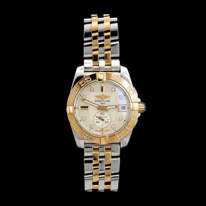 Stainless Steel and Yellow Gold Pre-Owned Breitling Estate Galactic Watch