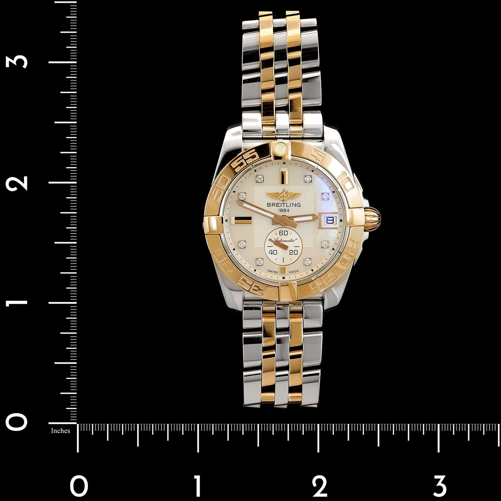 Stainless Steel and Yellow Gold Pre-Owned Breitling Estate Galactic Watch