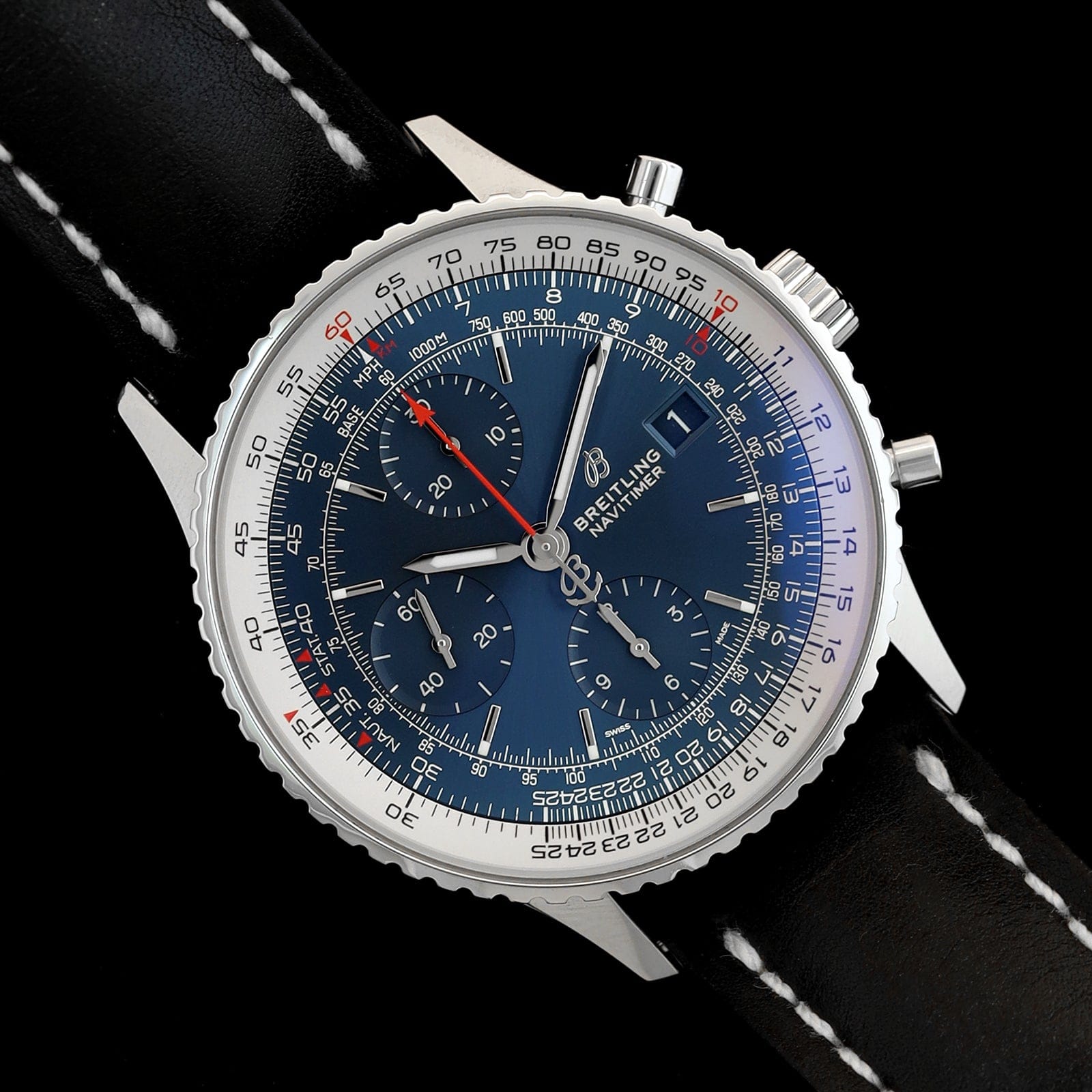 Stainless Steel Pre-Owned Breitling Navitimer Chronograph Estate Watch