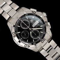 Stainless Steel Pre-Owned TAG Heuer Aquaracer Chronograph Day/Date Estate Watch
