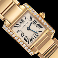 Yellow Gold Pre-Owned Cartier Tank Francaise Estate Watch