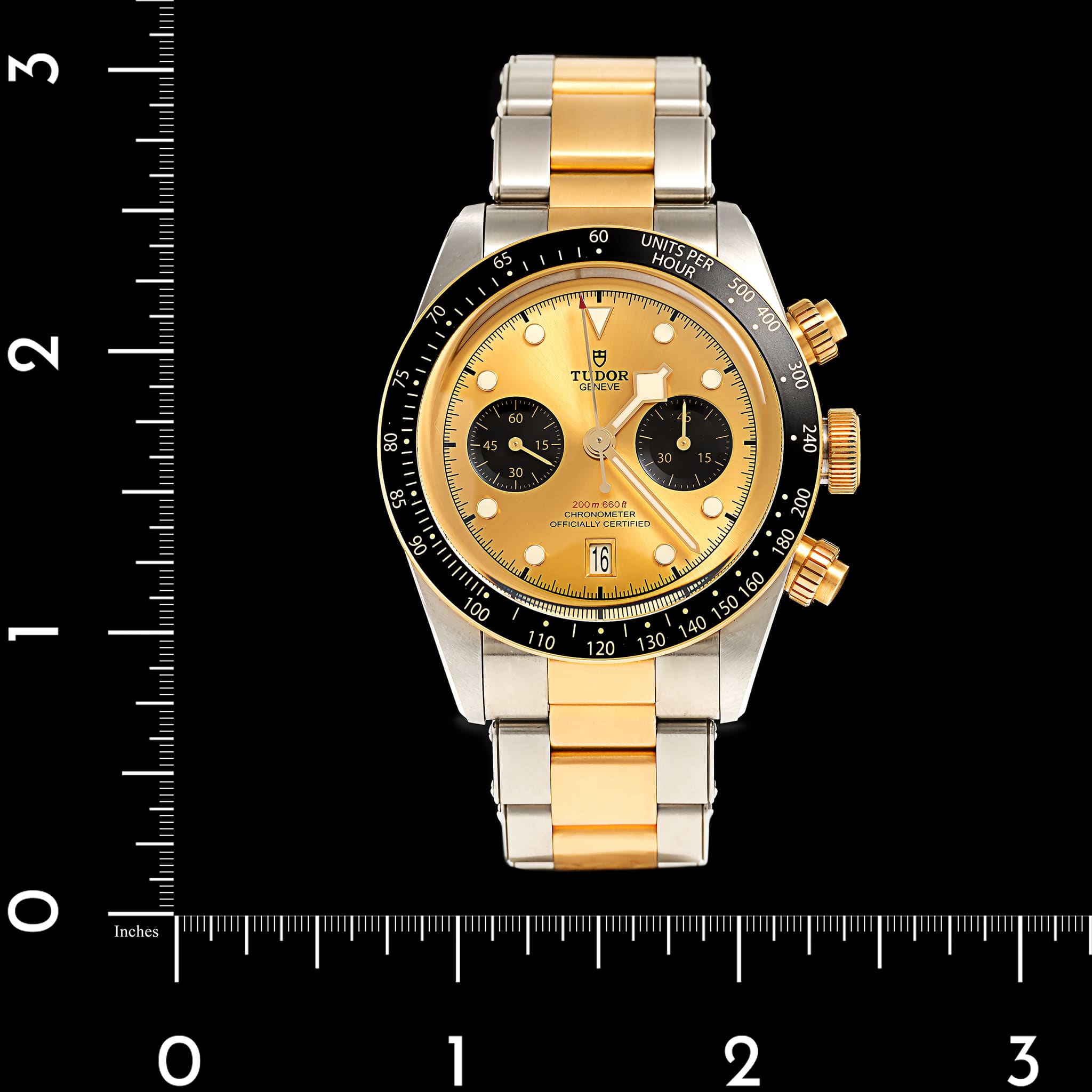 Stainless Steel & Yellow Gold Pre-Owned TUDOR Black Bay Chrono 