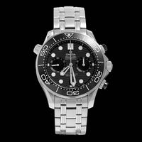Stainless Steel Pre-Owned Omega Seamaster Diver 300M Chronograph Estate Watch