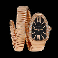Rose Gold Pre-Owned Bvlgari Serpenti Tubogas, Estate Watch