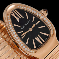 Rose Gold Pre-Owned Bvlgari Serpenti Tubogas, Estate Watch