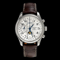 Stainless Steel Pre-Owned Longines Master Collection Moonphase Chronograph Estate Watch