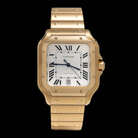Yellow Gold Pre-Owned Cartier Santos Estate Watch