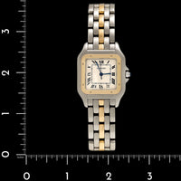 Stainless Steel Yellow Gold Pre-Owned Cartier Panthere, "One Row" Estate Watch