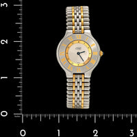 Stainless Steel Yellow Gold Pre-Owned Cartier Must de Cartier Estate Watch