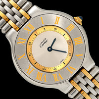 Stainless Steel Yellow Gold Pre-Owned Cartier Must de Cartier Estate Watch