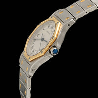 Stainless Steel Yellow Gold Pre-Owned Cartier Santos Octagon Estate Watch