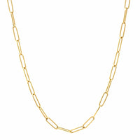 14K Yellow Gold Round Wire Small Oval Chain