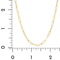 14K Yellow Gold Round Wire Small Oval Chain