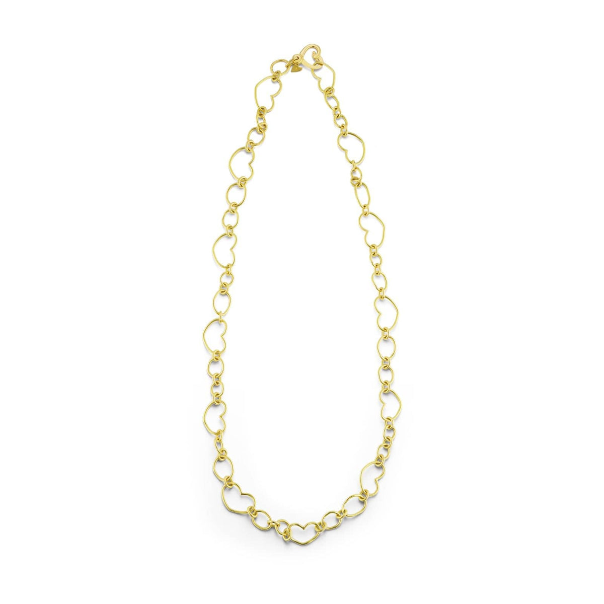 Christina Alexiou 18K Yellow Gold Heart Chain Link Necklace