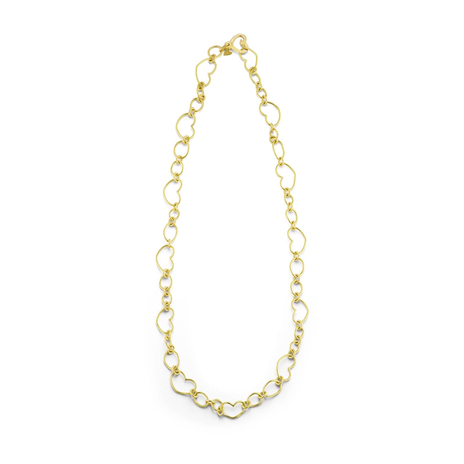Christina Alexiou 18K Yellow Gold Heart Chain Link Necklace