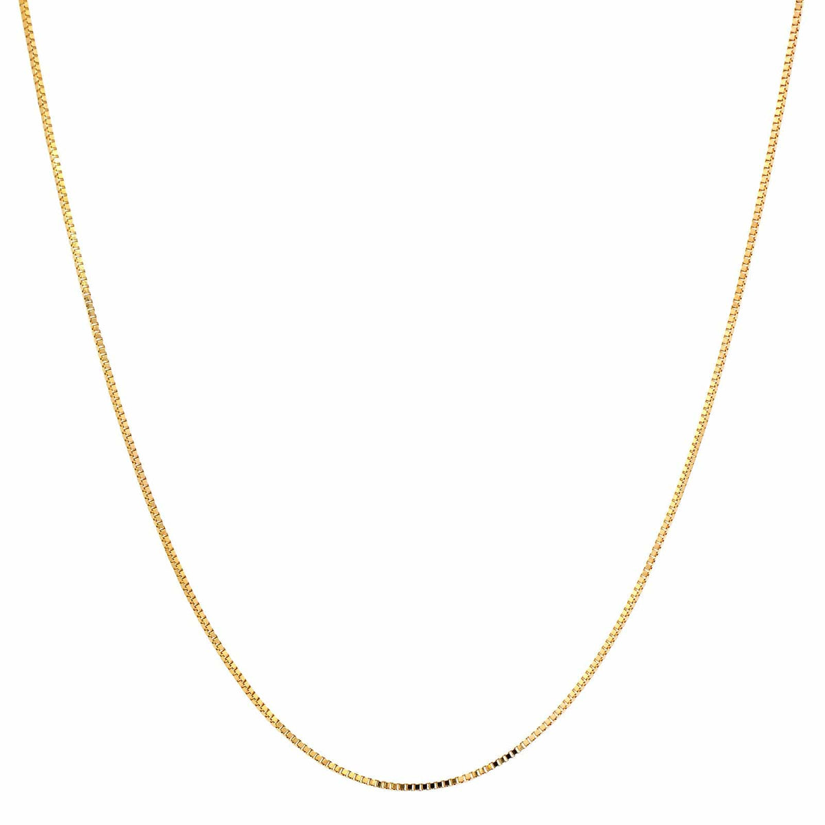 14K Yellow Gold Mirror Box Chain