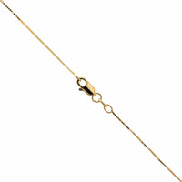 14K Yellow Gold Mirror Box Chain