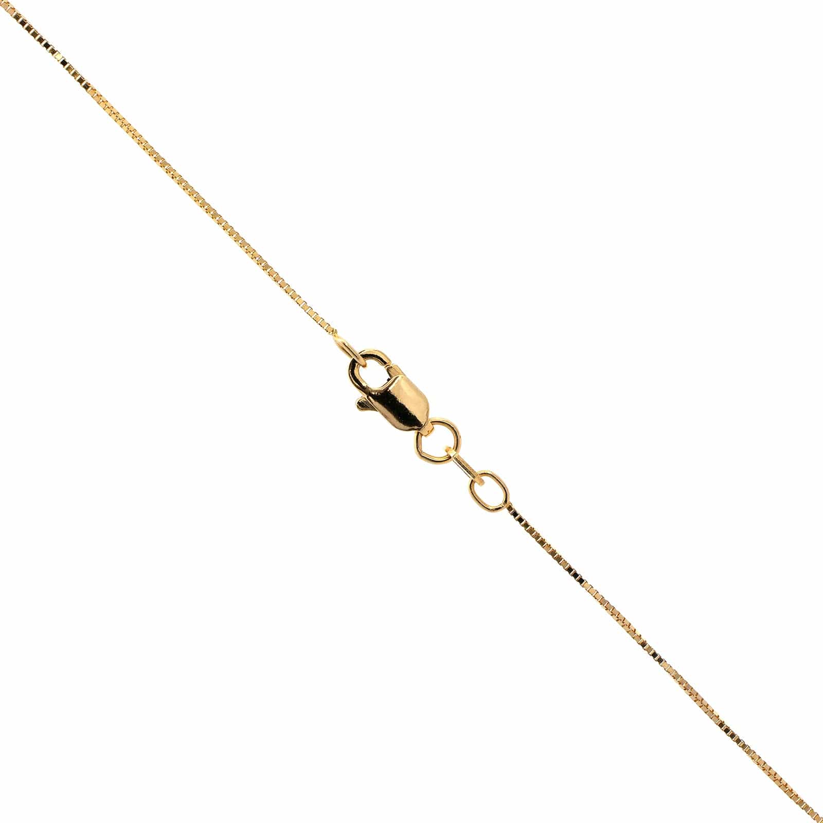 14K Yellow Gold Mirror Box Chain
