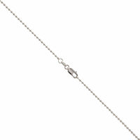 14K White Gold Bead Chain Necklace
