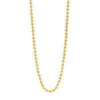 14K Yellow Gold 2.2mm Bead Chain Necklace