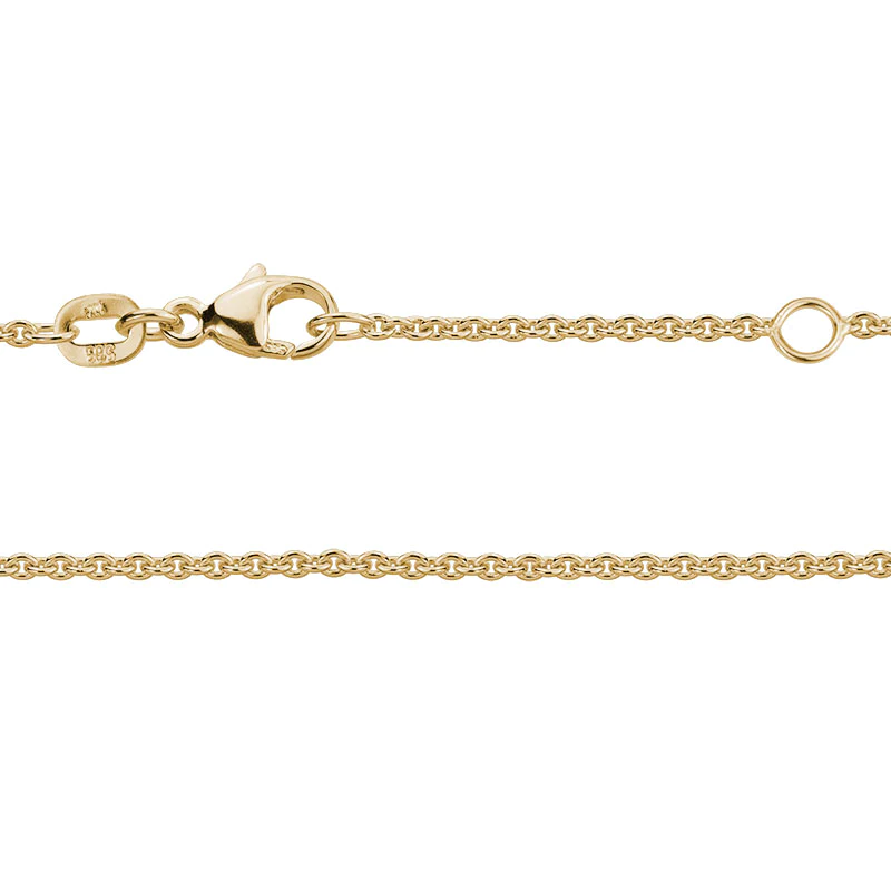 18K Yellow Gold Adjustable Cable Chain