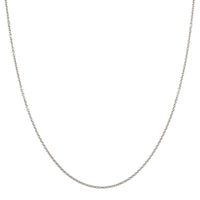 18K White Gold 18-20" Round Cable Chain Necklace