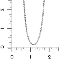 Platinum 2.2mm Round Cable Chain Necklace
