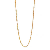 18K Yellow Gold 1.6mm Round Cable Chain Necklace