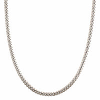 14K White Gold 18" Oval Curb Chain