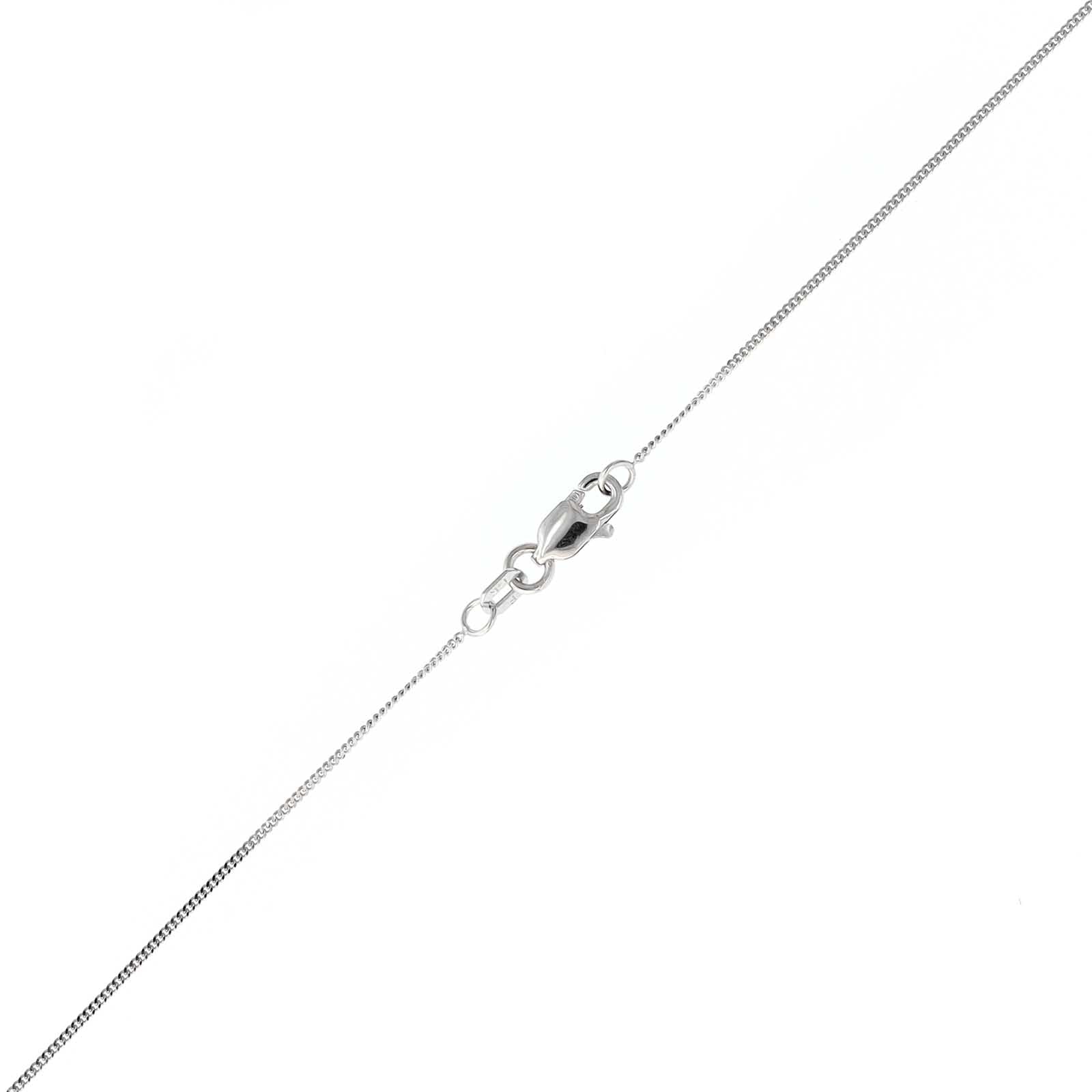 14K White Gold 18" Micro Curb Chain